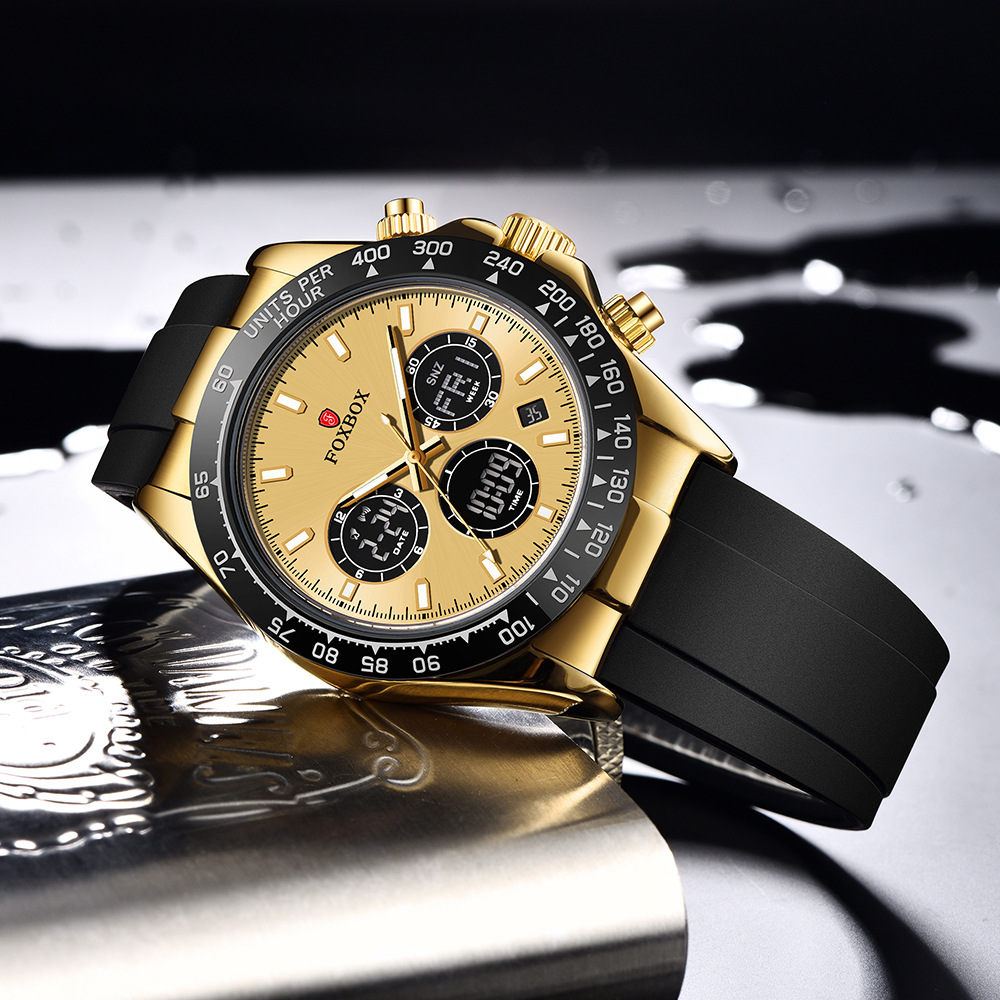 FOXBOX Nuovo Orologio Elettronico Multifunzionale Doppio Display Luminoso Sportivo Moda Orologio Cronografo Digitale 0055_voghion.com