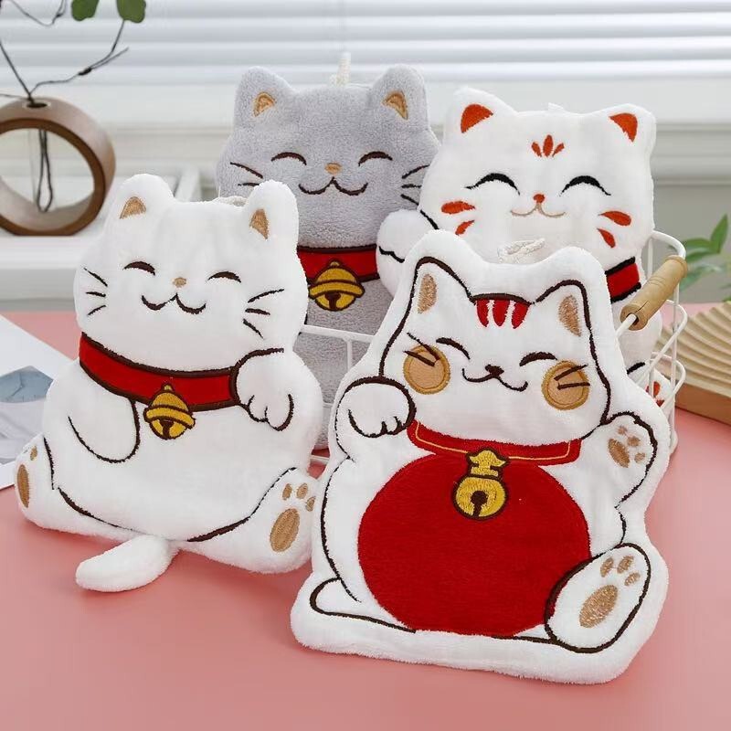 Lucky Cat Wipe Hand Towel Wall-mounted Convenient Soft Children's Face Wipe Bathroom Kitchen Dual-use Absorbent Wipe Lucky Cat Wipe Hand Towel Wall-mounted Convenient Soft Children's Face Wipe Bathroom Kitchen Dual-use Absorbent Wipe