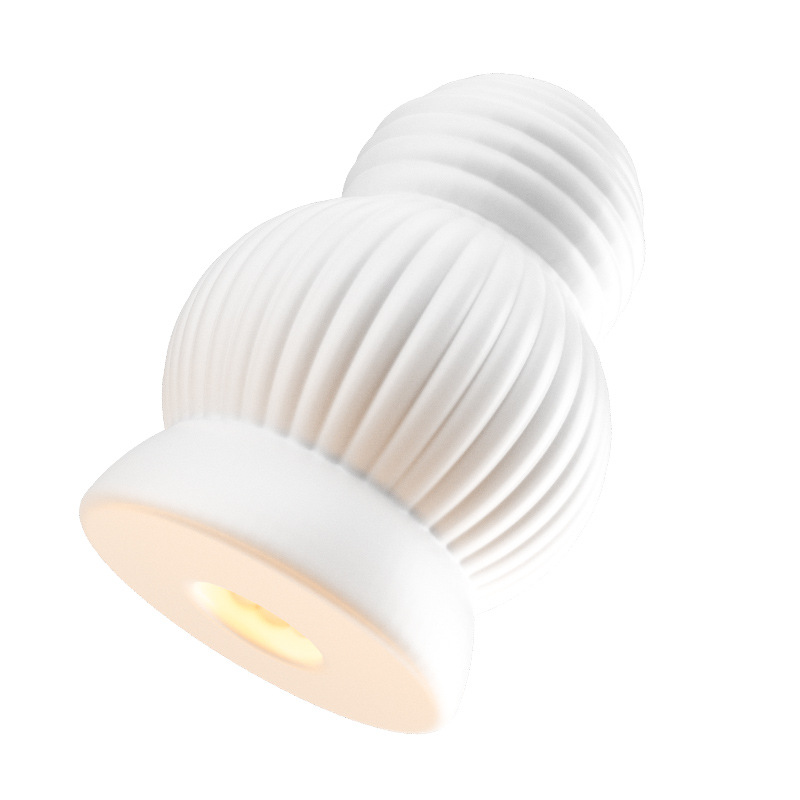 Jiuai Aircraft Road Egg Manual Male Masturbator, Portable Pocket Cup, TPE, White — detail image 7
