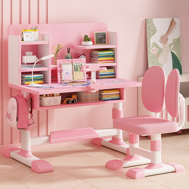 Children's Study Desk with Bookshelf, Wholesale Children's Desk and Chair Set, Large Quantity, Excellent Price, Writing Desk