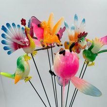 插杆蜻蜓磁铁园艺装饰店铺装饰仿真蜻蜓家居装饰墙贴背景园艺装饰