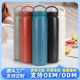 跨境日式元素杯304不锈钢双层真空保温杯便携户外运动随手杯批发