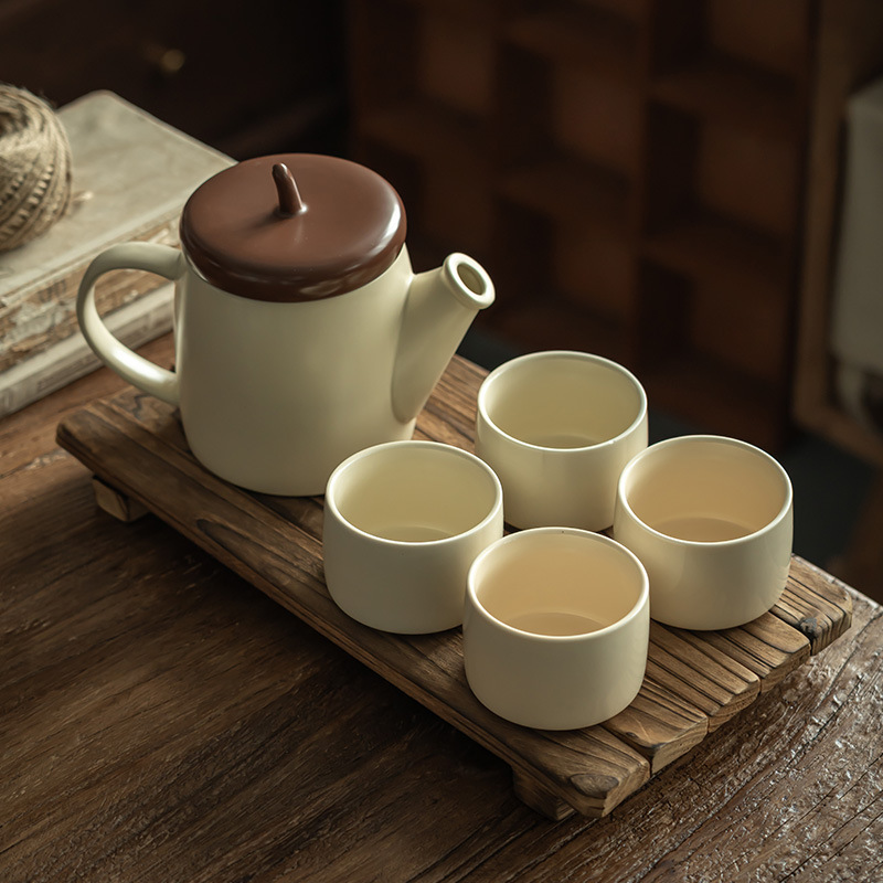 Set de tetera de cerámica, set de tazas de tetera de cerámica, set de tetera de cerámica