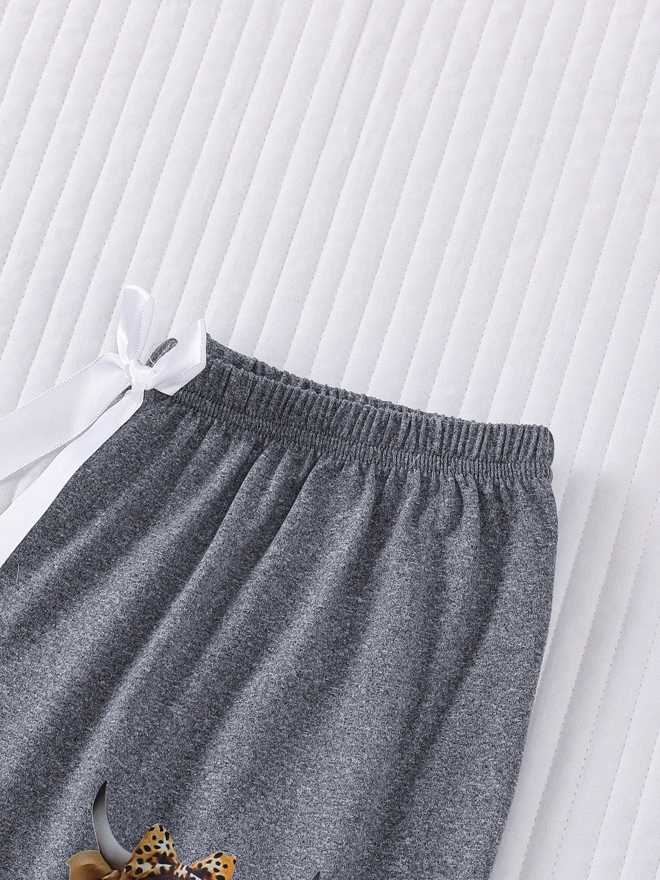 Cute Calf Print Pyjama Set With Shorts And Long Trousers_voghion.com