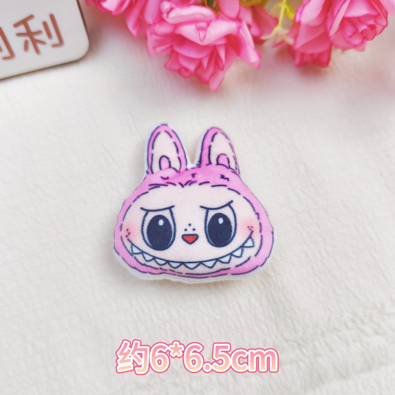 かわいい漫画プリントラブ布ぬいぐるみ diy 手作りヘアピンブローチアクセサリー子供の衣類アクセサリー|undefined