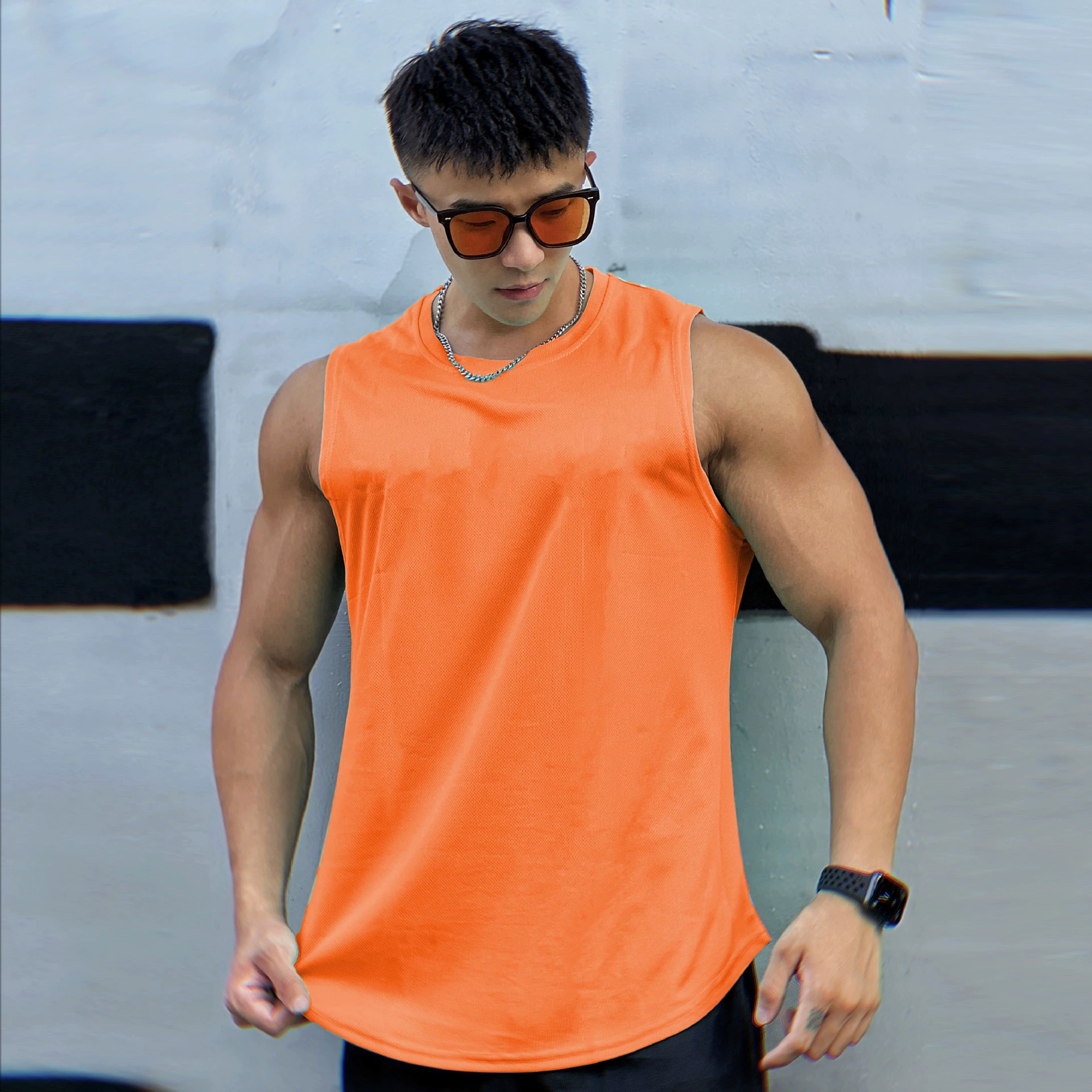 Tide, quick dry basketball vest for gym for training, breathable sports T-shirt sleevless