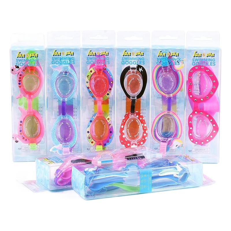 国境を越えた子供のかわいいアニメシリコンアニメ水泳眼鏡プール男女児童水泳訓練潜水装備