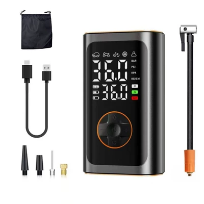 Car-Mounted Wireless Air Pump, Portable Multi-Functional Digital Display Emergency Air Pump, Tire Inflator for Electric Vehicles (Hava nasosu) - model-a-wireless-digital-display-type-c-charging-power-bank