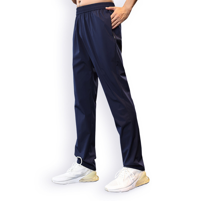 Fábrica de fuentes pantalones casuales para hombres micro-elástico rápido secado correr pantalones deportivos recto pantalones de moda jóvenes