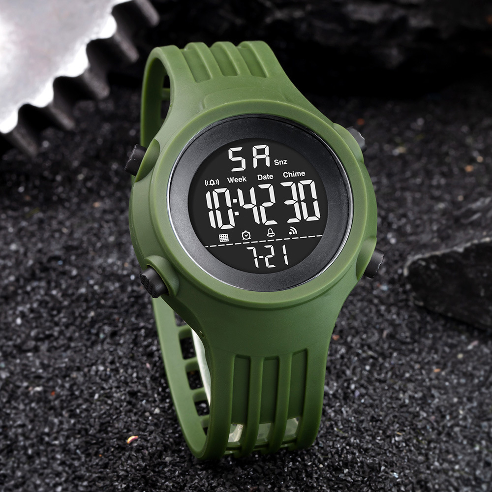 Tendencia de nuevos productos juveniles cronógrafo reloj electrónico estudiantes alarma de deportes al aire libre luz nocturna reloj electrónico al por mayor