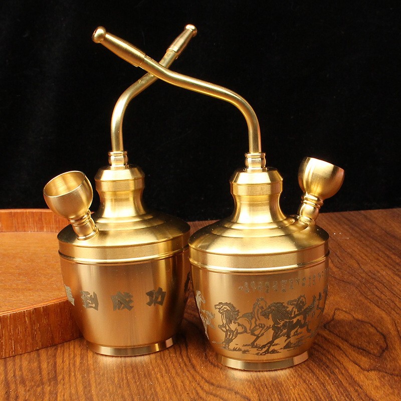 Upgraded Hookah with Filter Cotton, Four-Purpose Smoking Set, Thickened Brass, Baifoo Hookah, Pipe, Handicraft Ornaments Upgraded Hookah with Filter Cotton, Four-Purpose Smoking Set, Thickened Brass, Baifoo Hookah, Pipe, Handicraft Ornaments