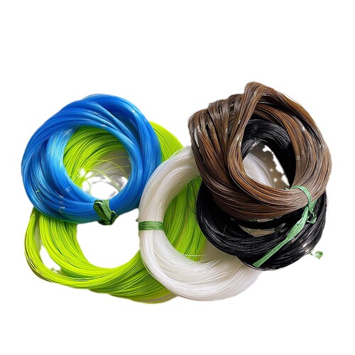 Fishing line with dry grass color, medium hard, durable, hand-woven line, squid line, boat fishing line, giant fishing line