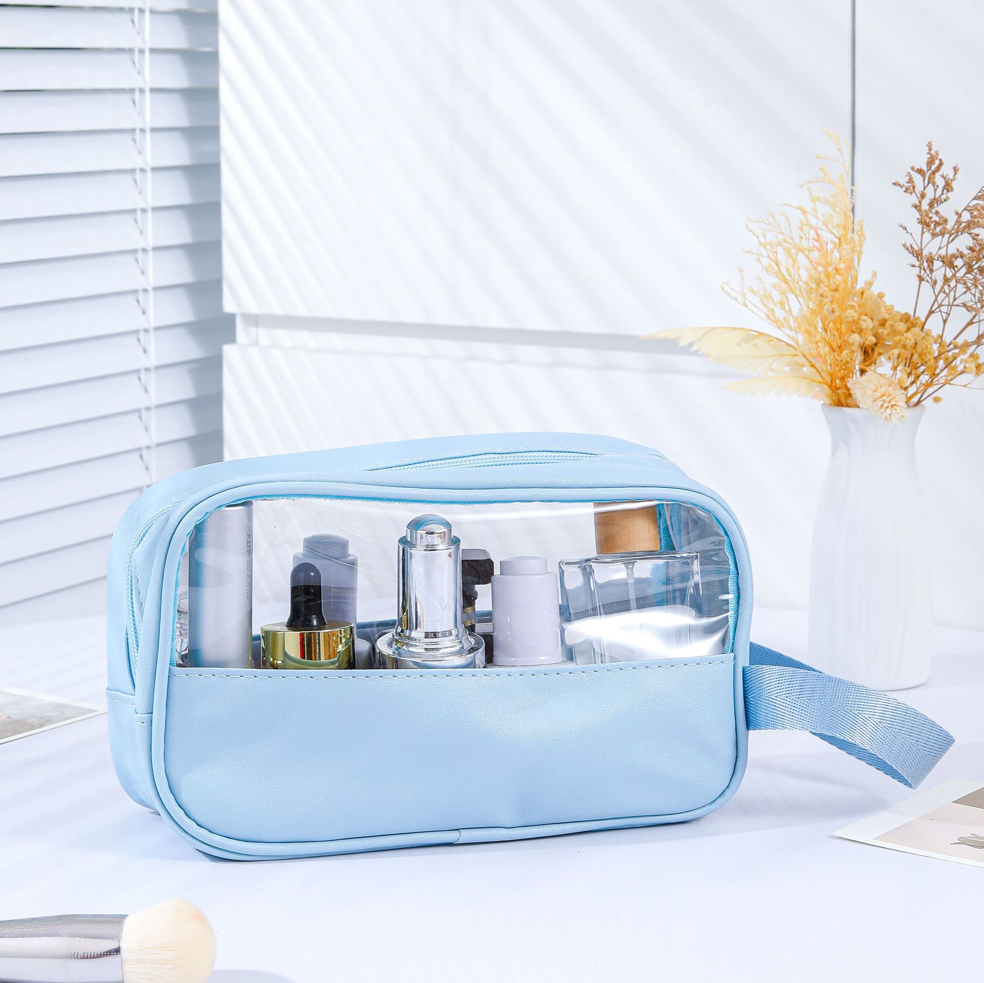 Bolsa de baño portátil de alta calidad, baño portátil, natación, playa, viaje, bolsa de almacenamiento de artículos de higiene y maquillaje de gran capacidad