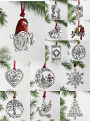 Cross-border Solid Pewter Christmas Tree Ornament Christmas Decoration