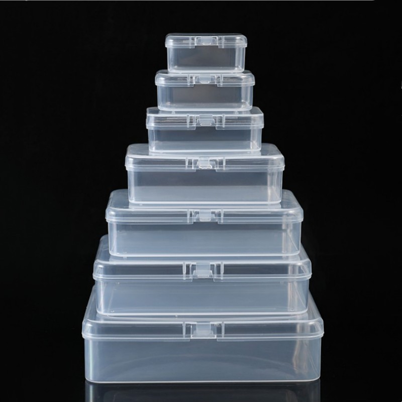 定制长方形透明盒收纳盒饰品首饰pp塑料储物盒diy美甲包装盒厂家