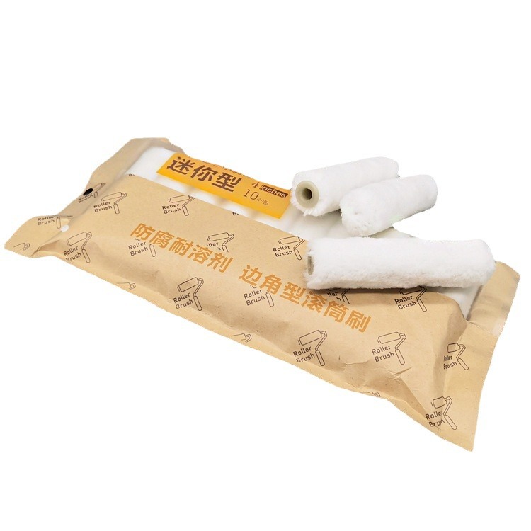Ventas directas de fábrica Cepillo de rodillo Cepillo de rodillo Pintura 4 Sin ángulo muerto Lana Algodón Hilo de algodón Pulgares pequeños Fusión en caliente Sin ángulo muerto Rodillo de recorte