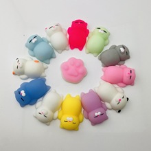 跨境热卖儿童动物小团子捏捏乐海豹君猫咪团子可爱减压发泄玩具