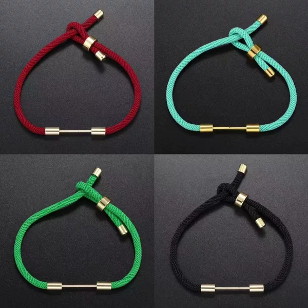 Milan Rope DIY Hand-woven Twisted Rope Semi-finished Bracelet Hand Rope Adjustable and Needle Beaded Jewelry Accessories