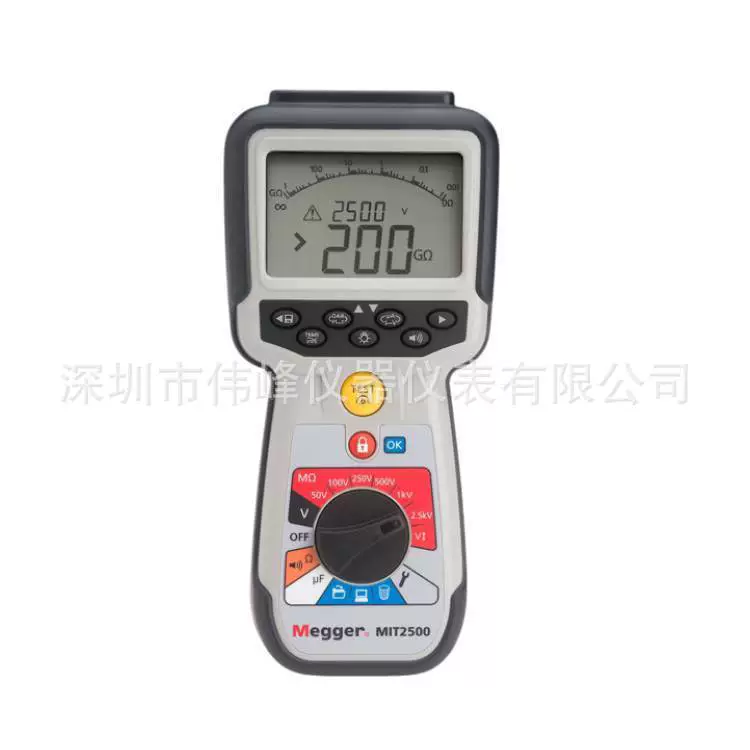 MIT2500 высоковольтный ручной тестер изоляции и непрерывности Великобритания Megger Mekai Изоляционный резистор