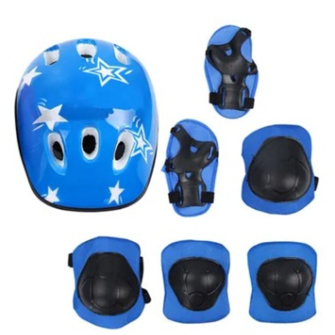 Children's roller skating helmet protective gear 7-piece skateboard children's balance car thickened knee pad dry skates protective gear suit