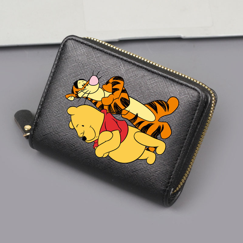 Cartoon Winnie the Pooh Zipper Wallet Vertical Wallet Card Holder Clutch Short Wallet Leather Wallet Coin Purse Cartoon Winnie the Pooh Zipper Wallet Vertical Wallet Card Holder Clutch Short Wallet Leather Wallet Coin Purse