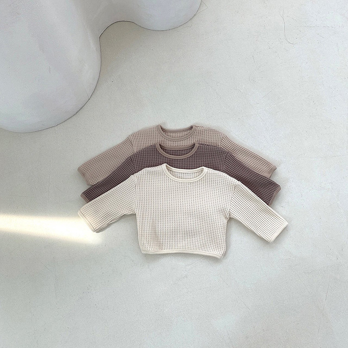 Suéter para niños bebé superior estilo coreano ropa para niños Otoño e Invierno Jersey camisa de fondo bebé suéter otoño camiseta image 2