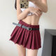 Spice Girls Pleated Skirt Pants Short Skirt Women's 2023 Summer New ins High Waist Anti-glare Slimming Casual A- line Skirt