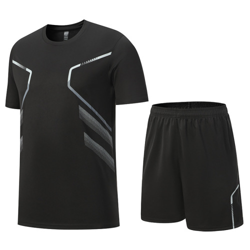  European and American Cross-border Sports Set Short-Sleeved Shorts Quick-Dry Football Training Wear Running Fitness Wear Casual Wear