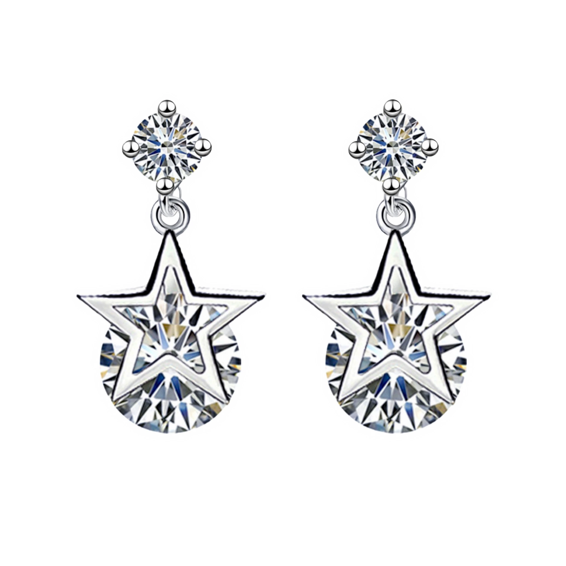 Korean version of hot -selling new diamond -mosaic sterling cash needles, multiple series of series of not easy to allergies, fashion earrings manufacturers