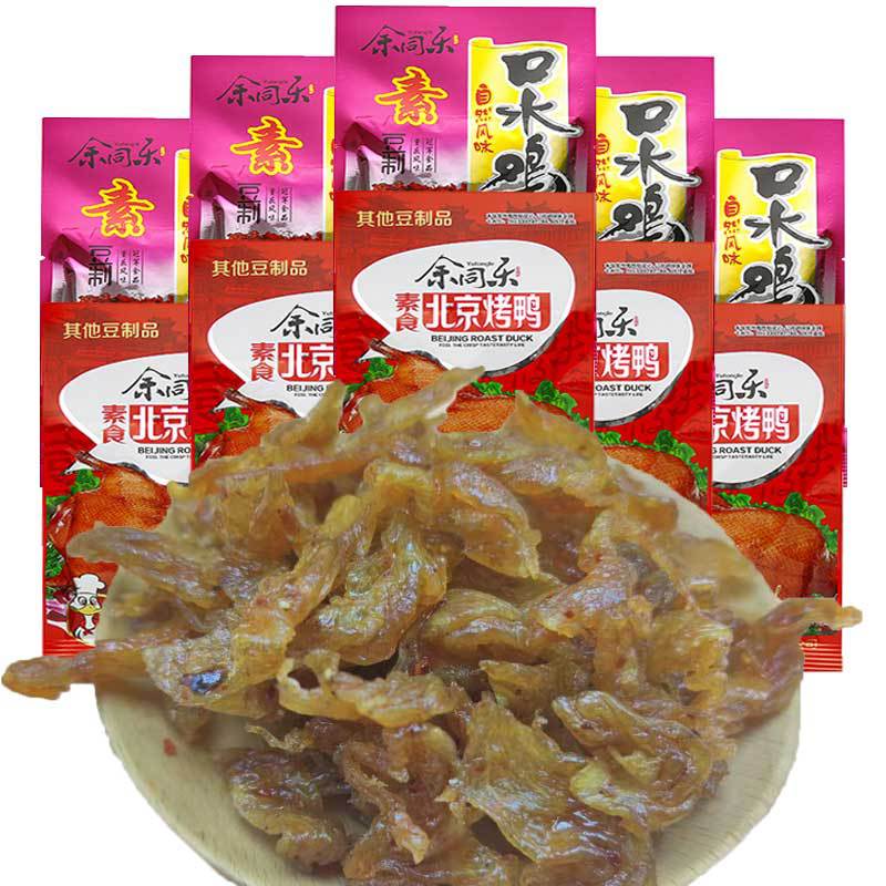 Yutongle Beijing Roast Duck, Spicy Chili Water Chicken, Spicy Pickled Noodles, Spicy Tofu Skin, Vegetarian Sausage, Edamame - Childhood Nostalgic Snacks