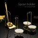 Golden Stainless Steel Soup Spoon Holder Hot Pot Spoon Colander Set Gold Plated Rack Public Chopsticks Public Spoon Hosting Spoon Rack Hotel