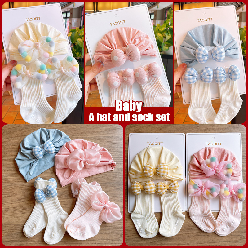 Foreign trade baby hat set baby full moo...