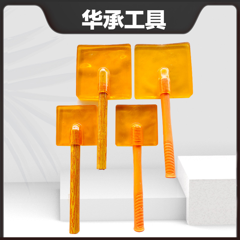 厂家批发透明瓷砖拍板 黄色绿色木柄塑料柄橡胶拍板