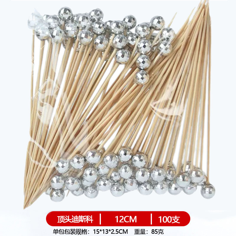 12CM un solo uso de frutas de bambú marca de cóctel creativa marca de frutas de bocadillos KTV arte marca de dientes fabricantes