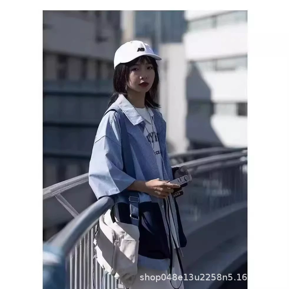 Summer Japanese universal thin shirt, simple and elegant design