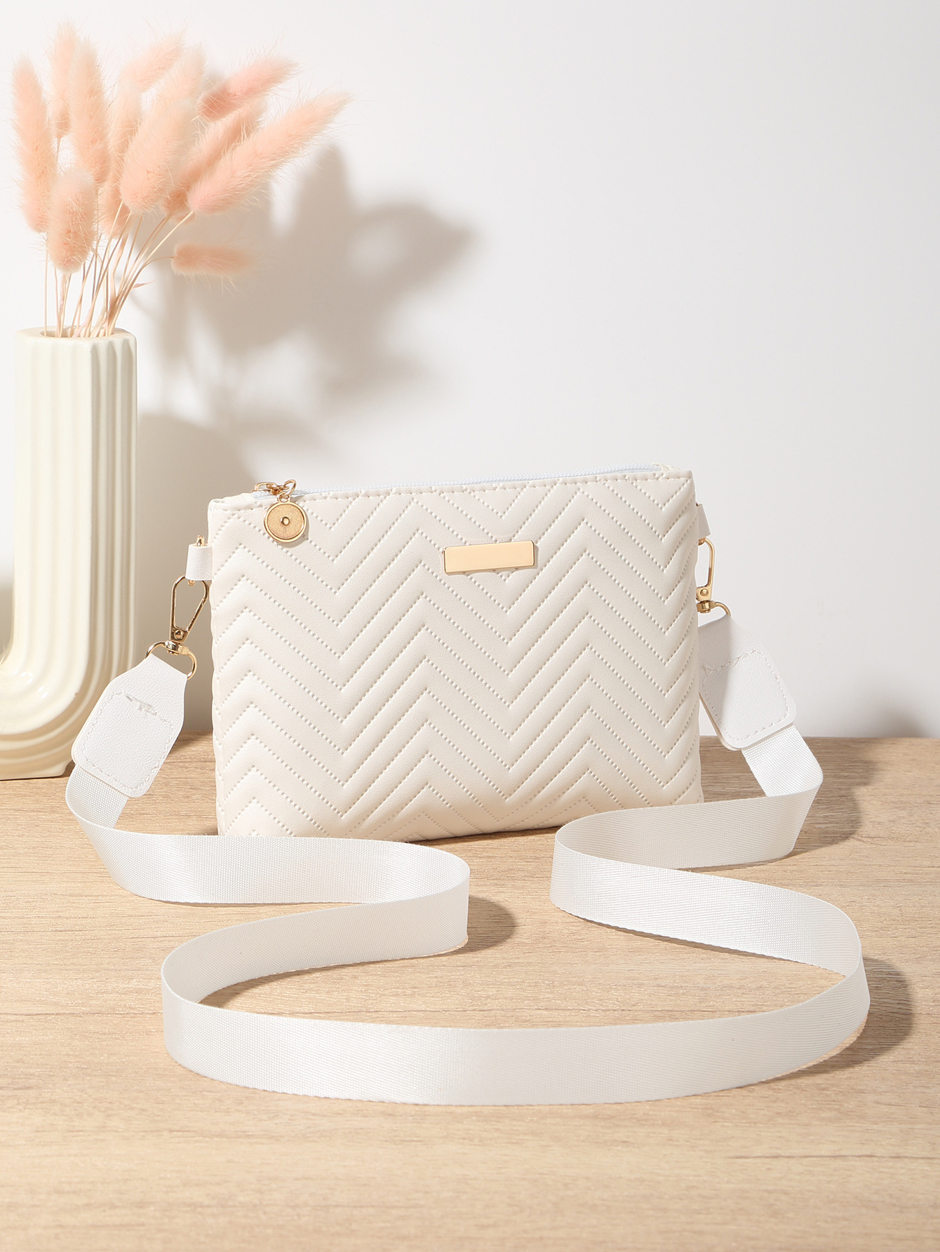 Nuevo bolso de mujer transfronterizo 2025 estampado sequinado bolso de hombro pequeño bolso casual en forma de V bolso para teléfonos móviles
