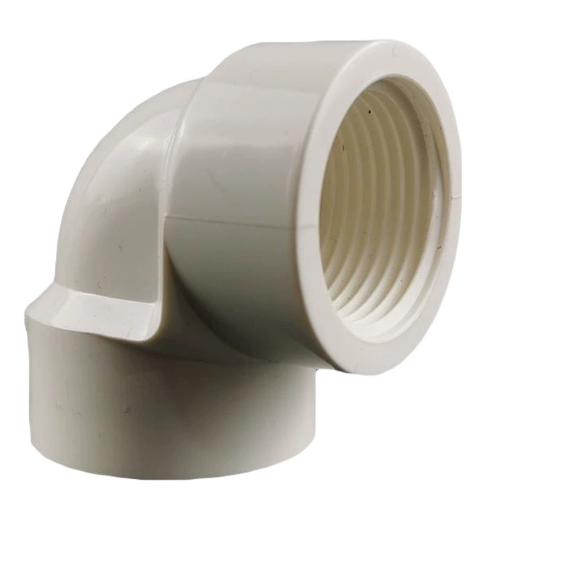 Трансграничное водоснабжение из ПВХ Британский стандарт полная резьба под прямым углом 90 градусов локоть внутренняя проволока пластиковые трубы фитинги производители оптом