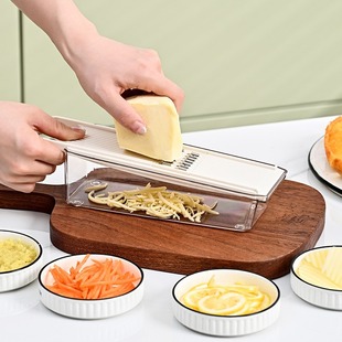 Household Multifunctional Grater Vegetable Cutter Potato Cucumber Shredder Slicer Kitchen Artifact Transparent Grater