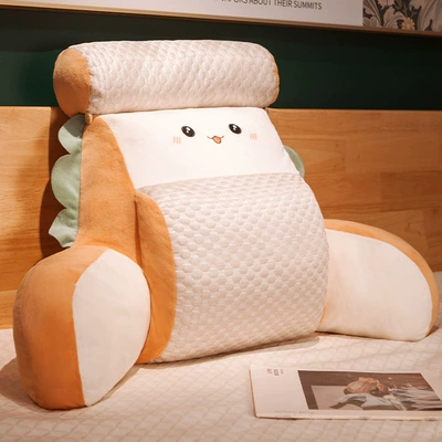 Dormitory Student Pillows and Beds, Multi-function pad - medium-cushion-headrest-seat-recommendation-60x40cm-independent-liner-is-removable-and-washable-waist-supporting-bingdou-bread-skin-friendly-bingdou-material