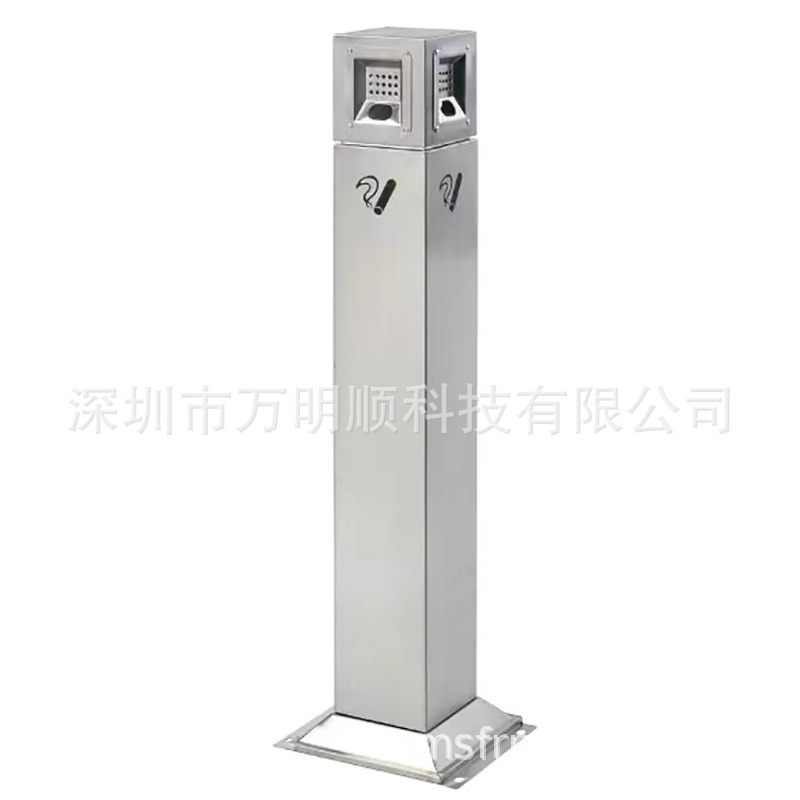 户外不锈钢灭烟柱 落地立柱式烟灰柱 公园 广场 超市烟头收集器