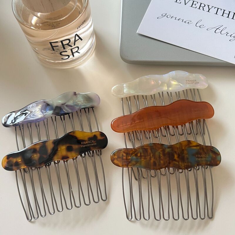額前髪用コーム、切れ毛整理用アーティファクト、酢酸ヘアピン、女性後頭部逆毛コーム、ヘアピン|undefined