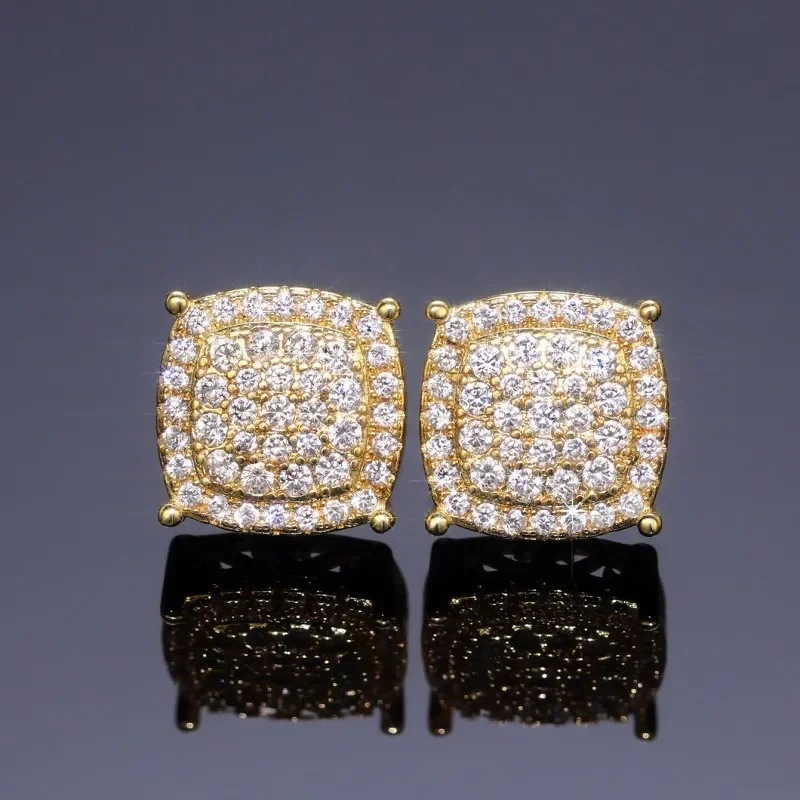 E148 geometric stud earrings [gold]