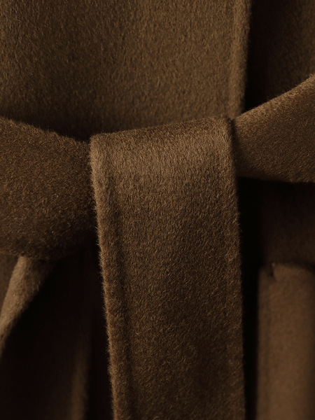 Double-sided woolen long demi-season woolen coat