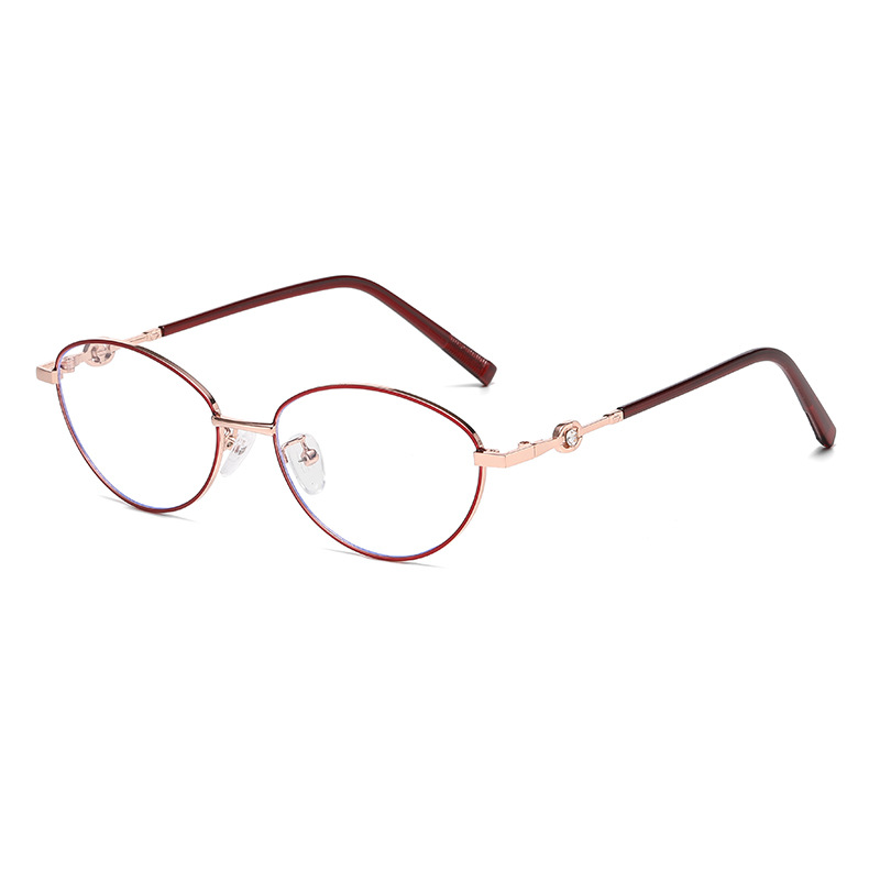 Gafas de presbiterio de moda, montura de metal, gafas anti-azul jóvenes y de mediana edad y ancianos, gafas de presbiterio para mujer coreana
