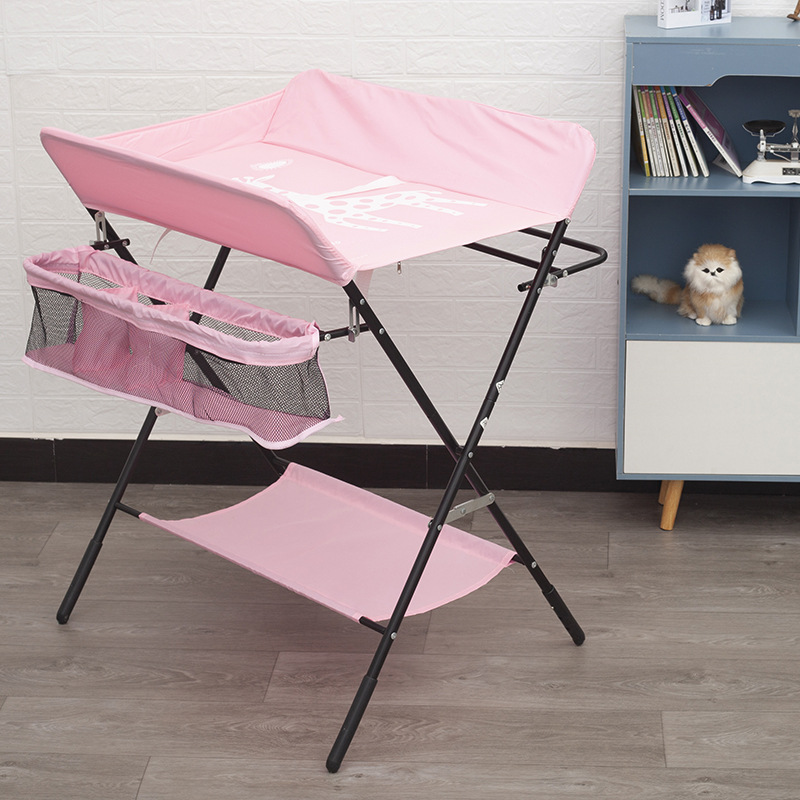Cuna de bebé plegable multifuncional cambio de ropa de bebé cambio de pañales mesa de enfermería bebé recién nacido masaje mesa táctil