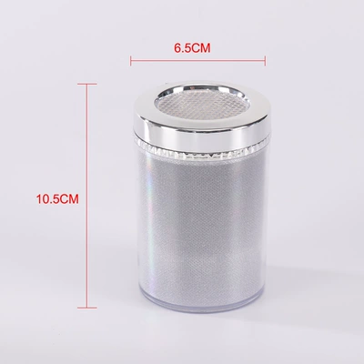 Factory Direct Sales Colorful Car Ashtray Metal Liner Air Outlet Car Supplies Led Light Open Lid Ashtray (Car ashtray) - white-standard