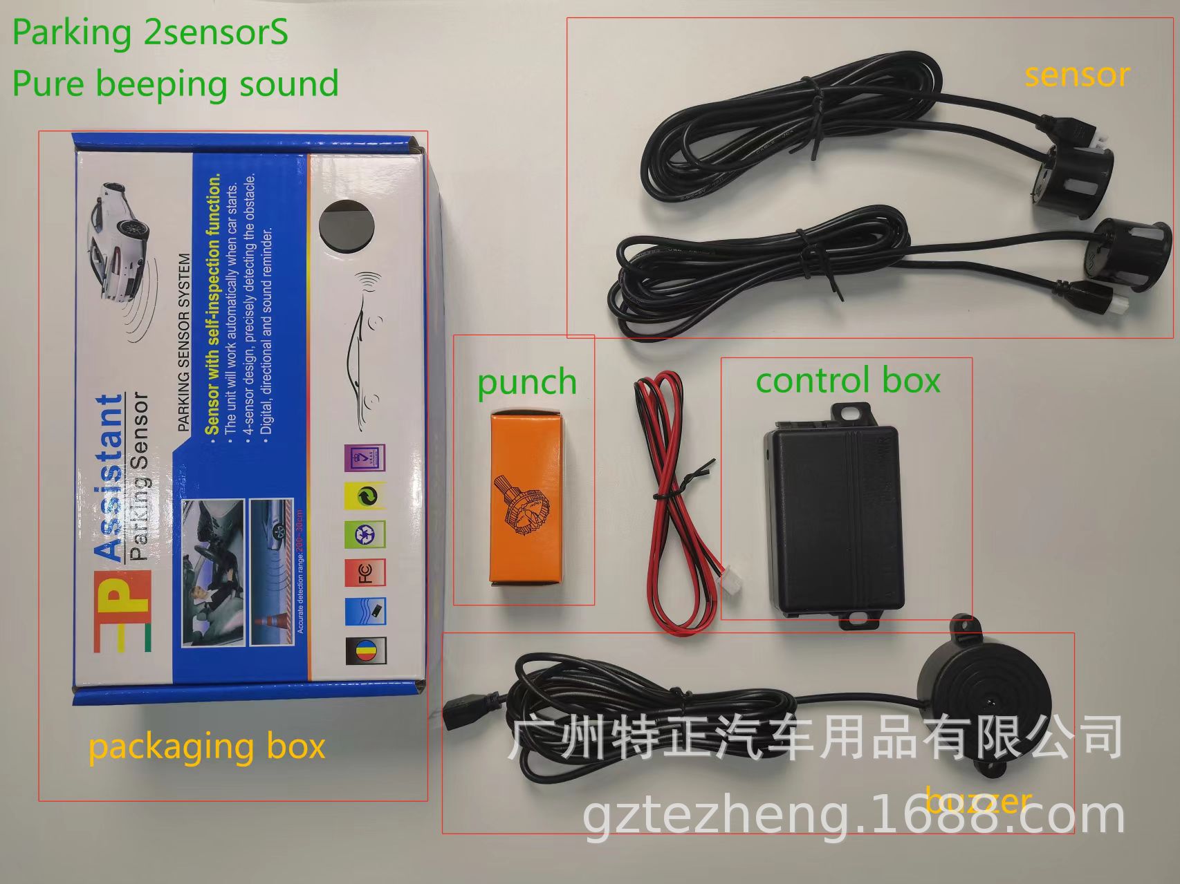 Factory Direct Sales Spot Led Display 2/4/6 Probe Crescent Beep Reversing Radar Car Detector