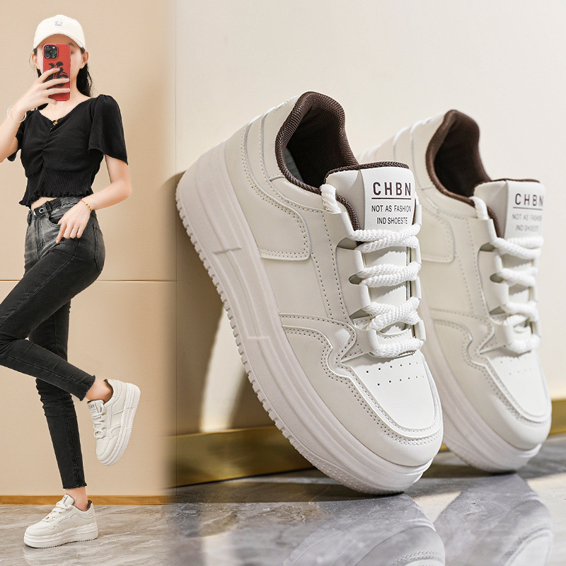Zapatos de mujer de otoño nuevos zapatos transpirables blancos de mujer inns coreanos de suela gruesa zapatos deportivos casuales zapatos de moda