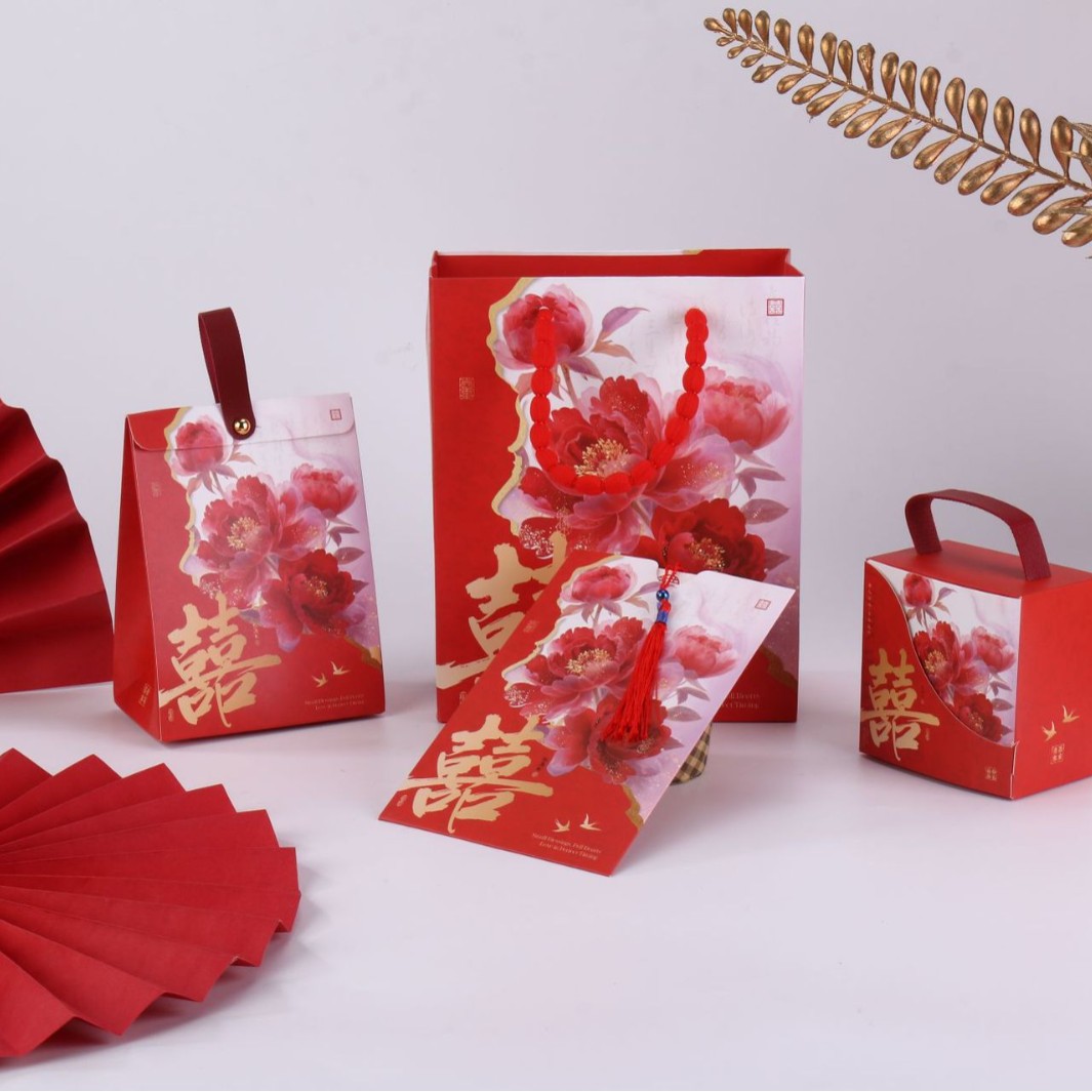 原创喜糖盒子伴手礼回礼订婚结婚婚礼包装糖果袋高级小众新款糖盒