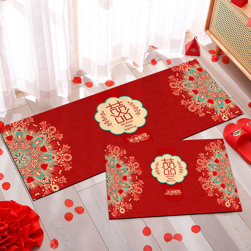 Hi word Mat marry Hi word carpet gules Jubilation Mat Marriage room decorate bedroom Bedside blanket register and obtain a residence permit